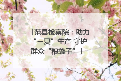 范县检察院：助力“三夏”生产 守护群众“粮袋子”