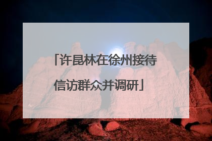 许昆林在徐州接待信访群众并调研