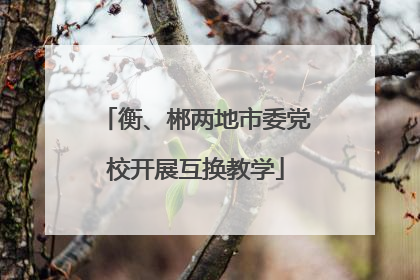 衡、郴两地市委党校开展互换教学