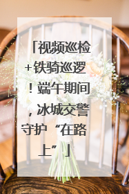 视频巡检+铁骑巡逻！端午期间，冰城交警守护“在路上”