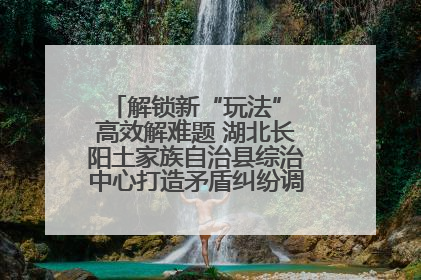 解锁新“玩法” 高效解难题 湖北长阳土家族自治县综治中心打造矛盾纠纷调处“终点站”