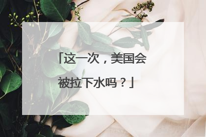 这一次，美国会被拉下水吗？