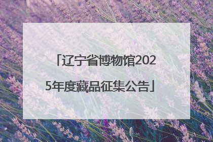 辽宁省博物馆2025年度藏品征集公告