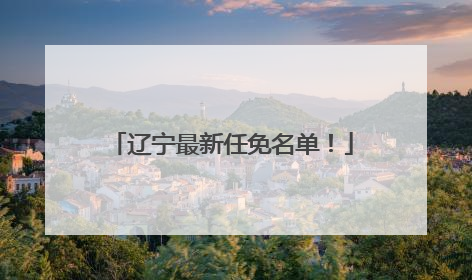 辽宁最新任免名单！