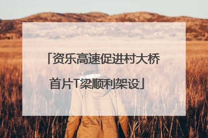 资乐高速促进村大桥首片T梁顺利架设