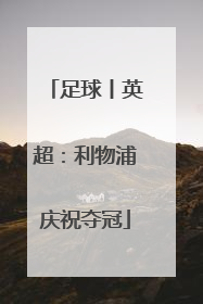 足球丨英超：利物浦庆祝夺冠