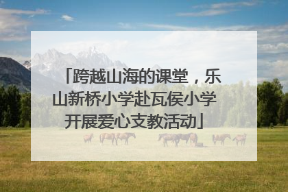 跨越山海的课堂，乐山新桥小学赴瓦侯小学开展爱心支教活动