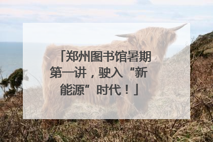 郑州图书馆暑期第一讲，驶入“新能源”时代！