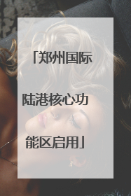 郑州国际陆港核心功能区启用