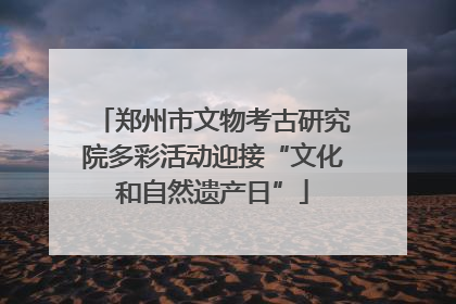 郑州市文物考古研究院多彩活动迎接“文化和自然遗产日”