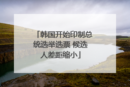 韩国开始印制总统选举选票 候选人差距缩小