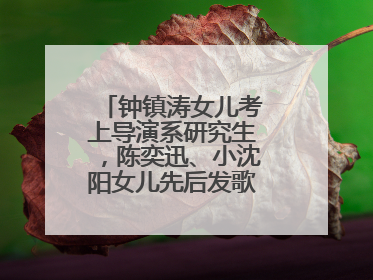 钟镇涛女儿考上导演系研究生，陈奕迅、小沈阳女儿先后发歌……星二代都来娱乐圈上班了