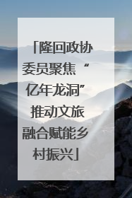 隆回政协委员聚焦“亿年龙洞” 推动文旅融合赋能乡村振兴