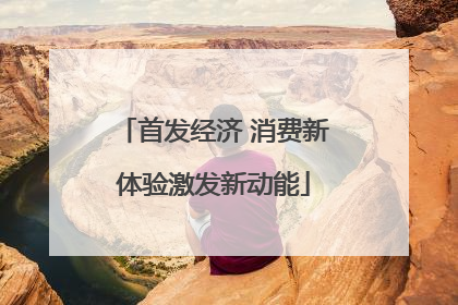 首发经济 消费新体验激发新动能