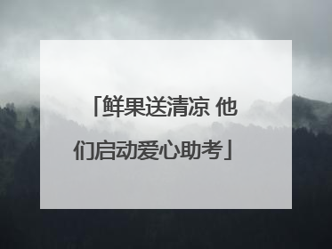 鲜果送清凉 他们启动爱心助考