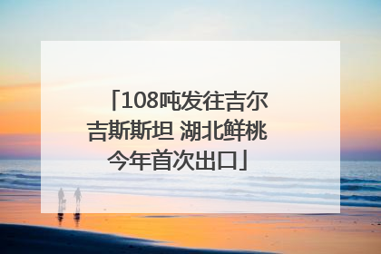 108吨发往吉尔吉斯斯坦 湖北鲜桃今年首次出口