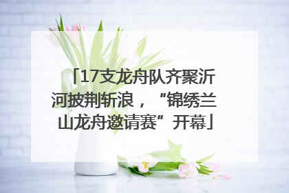 17支龙舟队齐聚沂河披荆斩浪，“锦绣兰山龙舟邀请赛”开幕