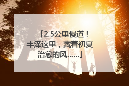 2.5公里慢道！丰泽这里，藏着初夏治愈的风……