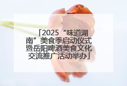 2025“味道湖南”美食季启动仪式暨岳阳啤酒美食文化交流推广活动举办
