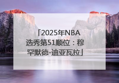 2025年NBA选秀第51顺位：穆罕默德-迪亚瓦拉