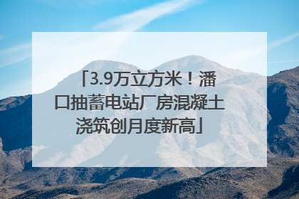 3.9万立方米！潘口抽蓄电站厂房混凝土浇筑创月度新高