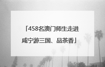 458名澳门师生走进咸宁游三国、品茶香