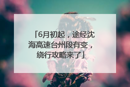 6月初起，途经沈海高速台州段有变，绕行攻略来了