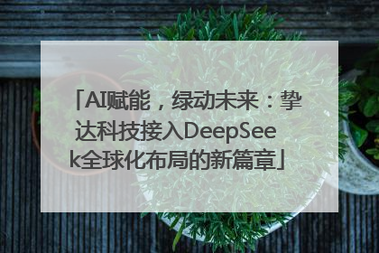 AI赋能，绿动未来：挚达科技接入DeepSeek全球化布局的新篇章